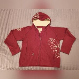 Hard Rock Cafe Las Vegas full zip red/tan hoodie XL